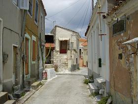 Mytilini village in the east of Samos, Greece