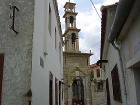 Mytilini village in the east of Samos, Greece