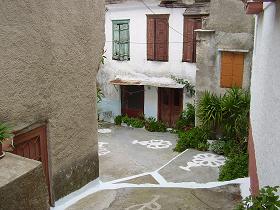 Mytilini village in the east of Samos, Greece