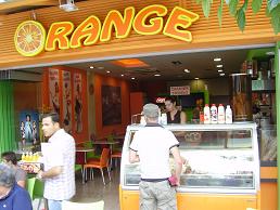 Orange lunchroom & ice cream