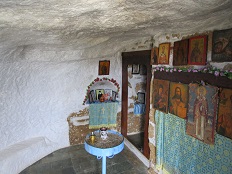 The rock-cut church of Agios Nikolaos at Pouria, Skyros