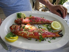 Restaurants on the island of Skyros, Greece